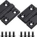 SYINE Heavy-Duty Butt Hinge Zinc Alloy Door Hinge Closet Hinge for Closet Cabinet Door,Set of 2,Black,2.4'' x 2.4''