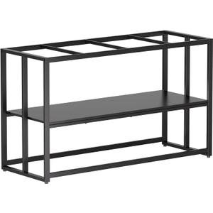 Urban Deco 55-75 Gallon Fish Tank Stand 900LBS Capacity For Aquarium Stand Metal Fish Tank Stand 48.4"x19.7"x31.5" Dual-Layer Design Terrarium Stand Ideal for Home and Office, Black