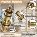 47582000 Thermostatic Shower Cartridge Compatible with Grohe Thermo-Element, 3/4" Brass Valve Replacement for GrohTemp 34902, Grotherm 34908, 34124, Precise Temperature Control