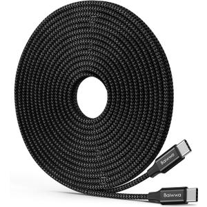 Baiwwa USB C to USB C Cable 20ft, Long USB Type C to Type C Cable 60W PD Fast Charger Cord Braided Compatible with Samsung Galaxy S21 S21+ S20 FE S20 Ultra, Pixel, Pad Pro/Air, MacBook Pro/Air