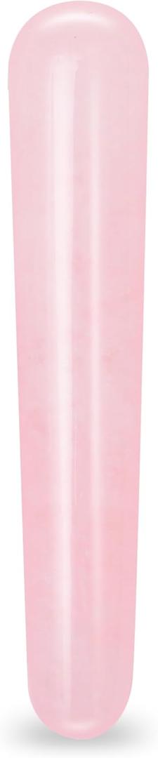 Rose Quartz Crystal Gua Sha Scraping Massage Acupressure Therapy Stick for Face, Eyes, Body Relaxation, Natural Pink Crystal Stone Trigger Point Massage Tool, Reduce Muscle Soreness and Pain Relief