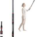EZ SPARES Ultra-Light Handheld Stick Vacuum Cleaner,Featherweight Stick Cordless Vacuum,Lightweight Vacuum with Crevice Tool for Ceiling,Shelves,Corners,LED-Brushhead,Rechargeable(Pencil-Style,Grey) (Gray)
