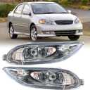 waltyotur Replacement for Corolla 2005 2006 2007 2008 Fog Lights Bumper Right Left Side Driving Fog Lamps Replacement for 8120-AA011 81210-AA011 TO2592106 TO2593106