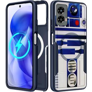 for Moto G 5G 2024 Case - Compatible with MagSafe Women Girls Boys Cute Magnetic Protective Phone Cover Cool Blue Unique Heavy Duty Shockproof Design for Motorola Moto G 5G 2024 Cases