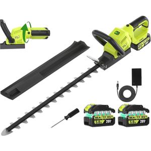 20V 22-Inch Hedge Trimmer Cordless with 2x5.0Ah Battery & Charger