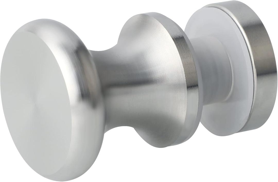 Alise Shower Glass Door Handle,Sliding Shower Doors Knob,Single Side Pull Hardware Replacement Parts,Solid SUS304 Stainless Steel Knobs,Brushed Nickel XLS200DB-LS