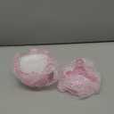 26 oz Large Glass Candy Dish with Lids Crystal Candy Jar with Lid Halloween Decorative Covered Glass Jar Jewelry Box Wedding Buffet Biscuit Containers for Snacks(Pink,Classic)