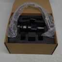 Waterfall Bathroom Sink Faucet 3 Hole Brushed Nickel Modern 2 Handle Vanity Faucet for Bathroom Sink 4 inch Center Set with Round Shelf & Metal Pop-Up Drain