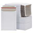 Stockroom Plus Mailing Envelopes - 6 x 8 in, White, 100-Count, Flat - Heavy Duty Cardboard Envelopes & Mailers for Photos, Documents & Trading Cards - Stay Flat Mailers