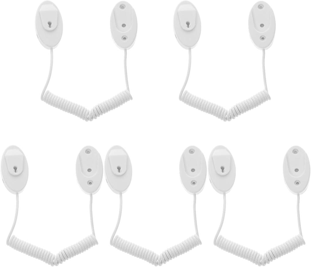 Retractable Remote Control Tether Wall Mounted Holder with Security Cable Lock for Tv Remotes Anti-Lost Leash for Home Hotel School Use