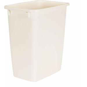 Rubbermaid 21 Quart Traditional Kitchen Bathroom and Office Rectangular Plastic Open Wastebasket Trash Can Bisque