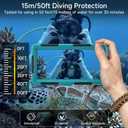 Upgrade Underwater Phone Case for Snorkeling, [50ft/15M] Deep Diving Waterproof Phone Case for iPhone 17-7 Pro/Pro Max/Plus/Mini, 16/17E, SE 2/3, Galaxy S10-S25 Plus/Ultra, A21-A56(Blue)