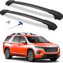 330lbs Lockable Roof Rack Cross Bars Compatible with Chevrolet Chevy Traverse 2022 2023 2024 2025 2026, Aluminum Roof Rails Crossbar for Rooftop Cargo Bars Luggage Kayak Bike Snowboard Racks