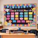 3 x Kosiz This is Your Year Bulletin Board Set Colorful, Colorful Irregular, various sizes