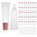 COSIDEA 50pcs 10ml Empty lipgloss tubes chapstick tube empty to make your own lip gloss (Rose Gold)