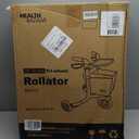 3 Wheels Rollator Walker for Seniors, Foldable Lightweight Walker with Detachable Tray and Storage Bag, Invisible Brake Line, 6 Levels Height Adjustable, 10'' Front Wheels