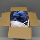 Electric Blanket Heated Throw, Soft Flannel 50"x60" Plaid Heating Blanket with 8 Hours Auto Off 10 Fast Heating Levels Machine Washable Sherpa Heated Blanket with Overheating Protection (Blue)