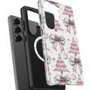 DEENAKIN for Samsung Galaxy S24 Ultra Case,Cute Floral,Wireless Charging | Compatible with Magsafe, Dual-Layer Hard Shell + Silicone, Shockproof Protective Phone Cover for Women Girls