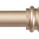 Kenney Chelsea Ball End Window Curtain Rod, Adjustable Curtain Rod for Windows 28 to 48 Inches, Extendable Curtain Rod Set, Soft Brass Gold