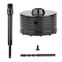 102mm / 4 inch Concrete Hole Saw with 220mm SDS Plus Connecting Rod, Brick Hole Saw for Concrete Cement Brick Wall Stone,Black (102mm (4 inch))
