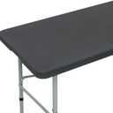 NEWISHER Fitted Rectangle Tablecloth 42 x 72 Inch Elastic Table Cloth Stretch Spandex Table Cover Grey Washable Polyester Table Top Cap Cover for Dining Picnic Camping Indoor and Outdoor