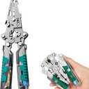 18-in-1 Folding Wire Stripper Pliers  Multifunctional Tool with Voltage Detector, Crimper & Stylus Screwdriver for Cutting, Stripping & Pulling Wires