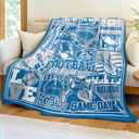 WKLKHMXBS Football Blanket Gifts for Men Women, Team Throw Blanket 60" x 50" for Football Lovers Fans, Soft Throw for Christmas Birthdays