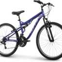 Huffy Stone Mountain 26" Mountain Bike with 21-Speeds, Midnight Purple | Fits Riders 60"+, Shimano 21-Speed, Durable Frame, Dual Suspension, Adjustable Saddle, All-Terrain Performance