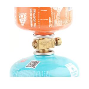 Outdoor Butane Gas Refill Adapter Gas Saver Refill Adapter Canister Shifter for Camping Backpacking Stove Canister Isobutane/Butane Lindal Valve