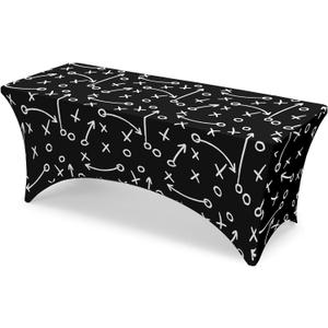 Chumia 6ft Football Table Cover, Football Tablecloth Party Decorations, 9.1" x 6.3"