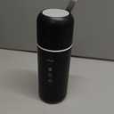 Electric Travel Kettle,12V/24V Car Coffee Warmer Kettle,Portable Hot Water Boiler,Small Hot Water Heater with Built-in Magnetic Induction Stirring (Black)