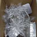 Christmas Snowflakes Window Lights, 5 Pack 60 LEDs Waterproof Hanging Battery Operated Christmas Decoration with Timer for Indoor Outdoor Xmas Home Winter Party Patio Bedroom Decor, Warm White