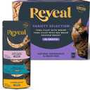 Reveal Natural Wet Cat Food, 12 Count, Grain Free, Limited Ingredient Cat Food Pouches, Fish and Chicken Variety in Broth, 2.47 oz Pouches