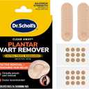 Dr. Scholl's Clear Away Plantar Wart Remover Extra-Thick Bandages for Feet, 24 Treatments - Clinically Proven Effective Wart Removal and Cushioning Pain Relief, Comfortable Multi-Day Coverage Patches