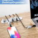 5-Pack Magnetic Cable Clips Cord Organizer - Smoothly Adjustable, Puretor Desk Cable Management Clips. Ideal Wire Holders for Desktop, Nightstand, Wall - Perfect for Home Office, Phone, Car (Grey)