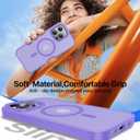 Magnetic for iPhone 15 Pro Max Case, [Compatible with MagSafe][Military-Grade Drop Protection][Anti-Yellowing] Shockproof Translucent Matte Cover for iPhone 15 Pro Max Phone Case,Light Purple