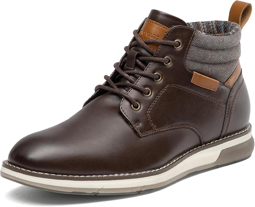Bruno Marc Men's Classic Dress Casual Business Formal Chukka Boots (10.5, Dark Brown)