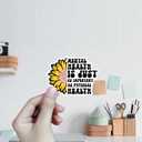 15 x (3Pcs) Mental Health is Just As Important Stickers Motivational Quotes Stickers Decal Waterproof Vinyl Stickers Adult for Laptop Kindle Car Tumbler Water Bottle Mug Phone Notebook Size 3x2.3