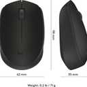Logitech M170 Wireless Mouse for PC, Mac, Laptop, 2.4 GHz with USB Mini Receiver, Optical Tracking, 12-Months Battery Life, Ambidextrous - Black