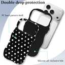 ZIYE Wave Design for iPhone 17 Pro Case, Cute Black Polka Dot Pattern for Women Girls Men 2 in 1 Shockproof Bumper Scratch Resistant Protective Cover