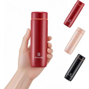 Small Thermo Bottle Slim Mini Vacuum Insulated Water Bottle 285ml/9.6oz Water Flask Stainless Steel Thermal Water Bottles Thermo for Hot and Cold Drinks Perfect for Purse or Kids Lunch Bag(Red)