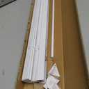 Cordless Vinyl Mini L Blinds 24" W x 36" H, 1" Slat White Horizontal Windows L Blind for Door, Shades, Camper, Light Filtering, Interiors, Arrive 1/2 Inch Narrower Indoor