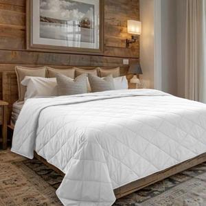 Homesmart Weighted Blanket King Size 40 lbs, (Heavy Blanket), White 104x92, Fits Standard and California King Beds