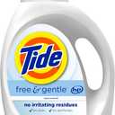 Tide Free & Gentle Liquid Laundry Detergent, 64 Loads, 84 fl oz, Tide Laundry Detergent, Clean Laundry Detergent