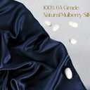 ZIMASILK 100% Pure Mulberry Silk Pillowcase for Hair and Skin Health,Soft and Smooth,Both Sides Premium Grade 6A Silk,600 Thread Count,with Hidden Zipper,1pc(Standard 20''x26'',Navy Blue)