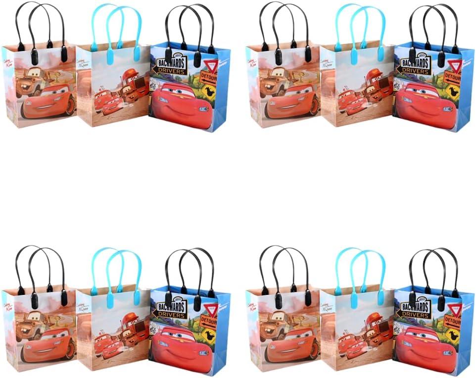 Disney Car Mc Queen Party Favor Goodie Small Gift Bags (12 Bags)