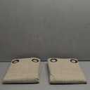 100% Blackout Curtains for Living Room/Bedroom 84 Inch Length 2 Panels Set, Thermal Insulated Bronze Grommet Boho Light Blocking Faux Linen Window Drapes White Liner, Each 52" Wide, Burlap