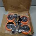 Stem Caster Wheels 5 inch Swivel Casters Set of 4 Heavy Duty 1500 lbs 1/2"-13 x 1 Threaded Casters Dual Locking Industrial Castor Safety Smooth Quiet Caster with Brakes Wheels for Cart, Furniture
