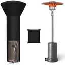SIRUITON Patio Heater Covers,420D Outdoor Heater Cover With Transparen Film,Zipper and Storage Bag & Dustproof,Waterproof,Wind-Resistant,UV-Resistant,（87" Height x 33.4" Dome x 19.3"Base）