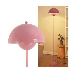 COSYLUX Modern Floor Lamp for Living Room, Industrial Tall Standing Lamp for Bedroom, Metal Shade Reflecting Light Reading Floor Lamp for Office, Nursery Room, Corner(Light Pink)